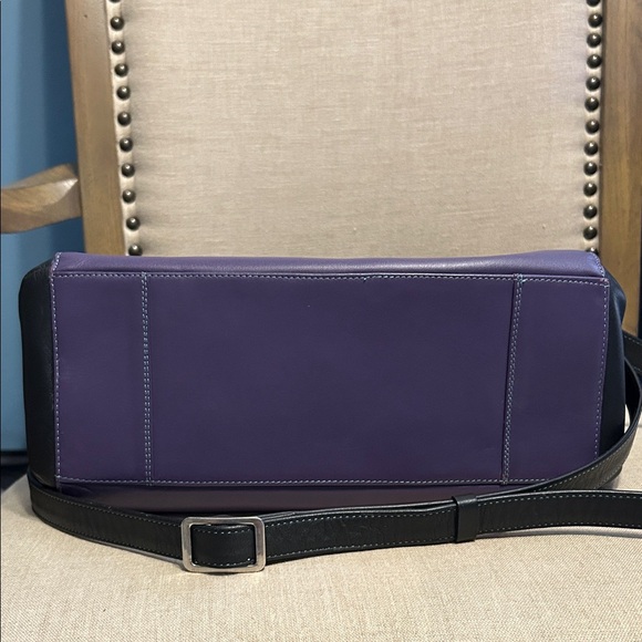 MyWalit Vintage Black and Purple Leather Bag - Picture 7 of 15